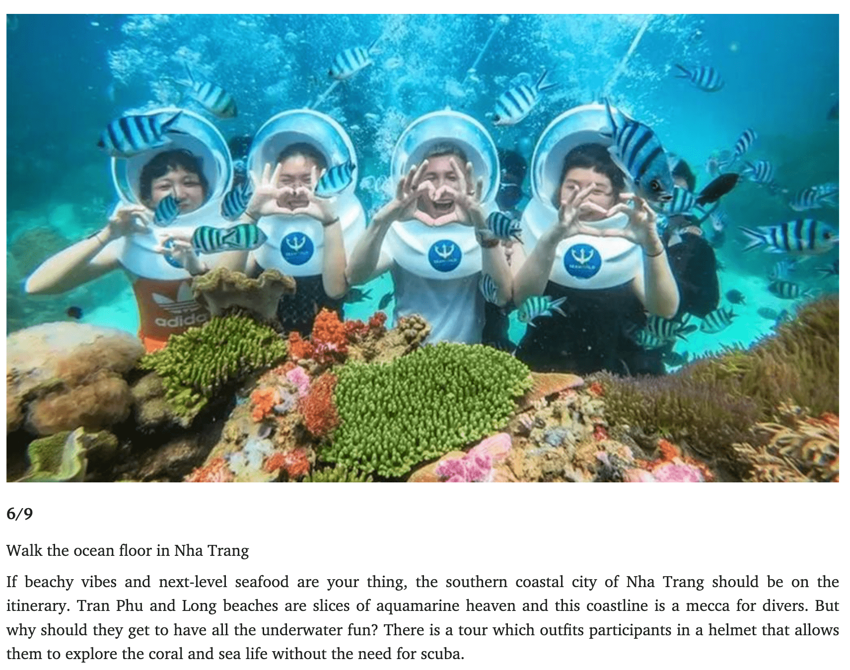 Báo Herald Sun đề xuất lặn biển Nha Trang 