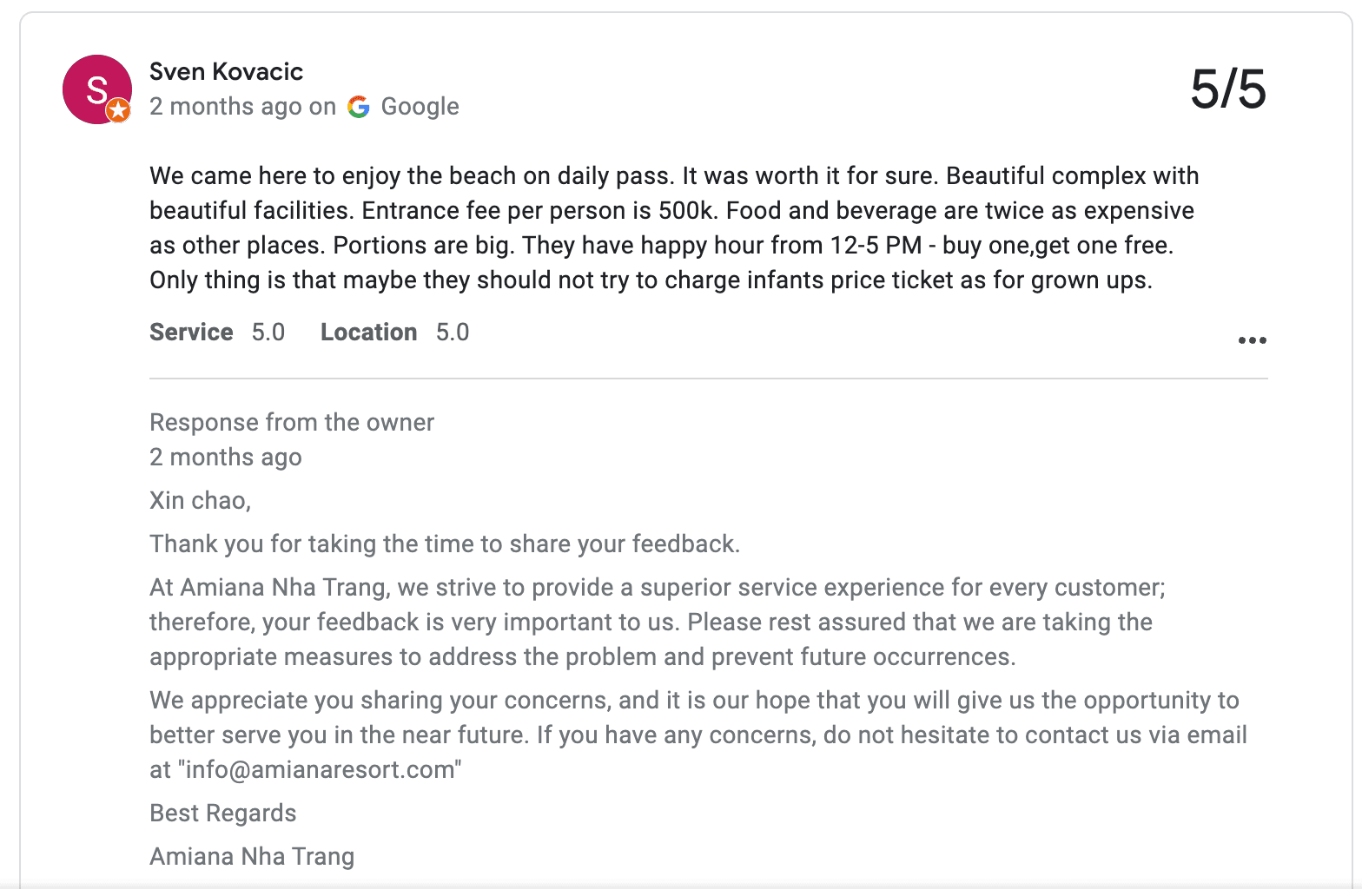 Amiana Nha Trang review 5