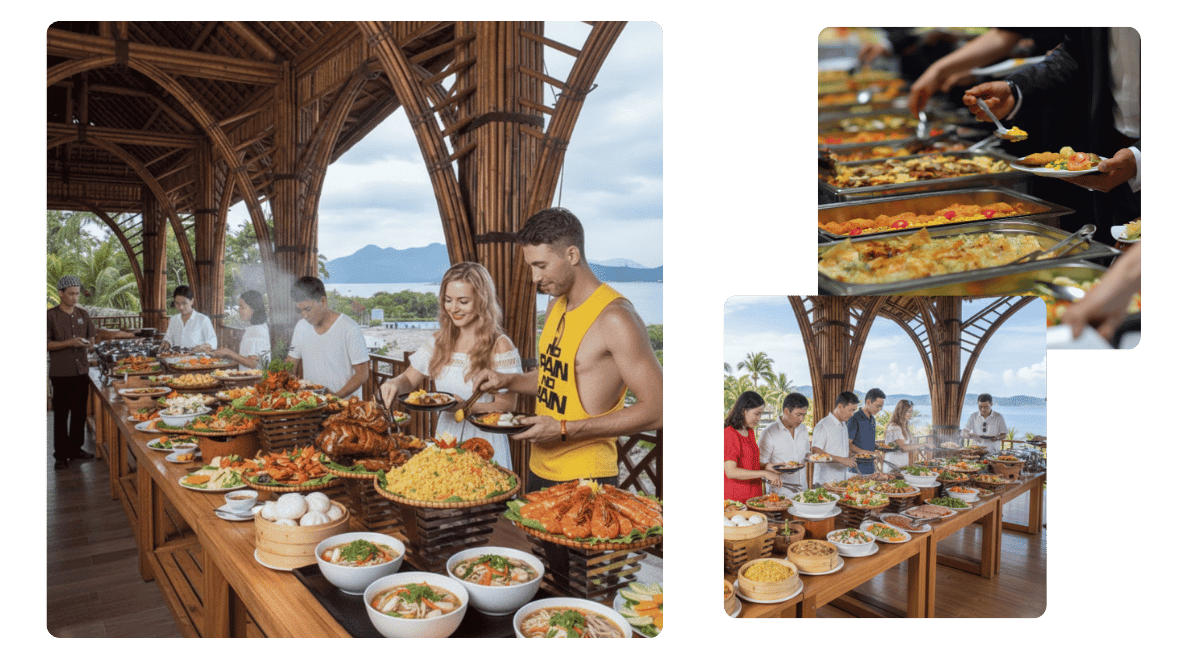 Khám phá thực đơn buffet mới tại Hòn Tằm