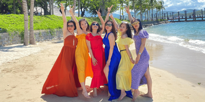 check in biển khu A Hòn Tằm